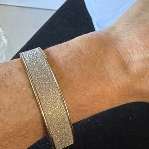 Vintage Beautiful Gold and Silver sparkling texture, Cuff Bracelets SALE